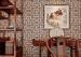 Embossed 3D Home Wallpaper / Modern Vinyl Wallpaper with Coffee Geometric Lattice Pattern