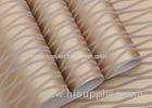 Waterproof Champagne Wave Lines Room Decoration Wallpaper