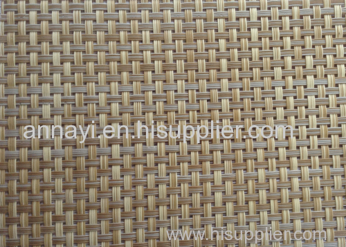 rattan color textilene fabric in PVC coated mesh fabric cloth for outdoor garden furniture