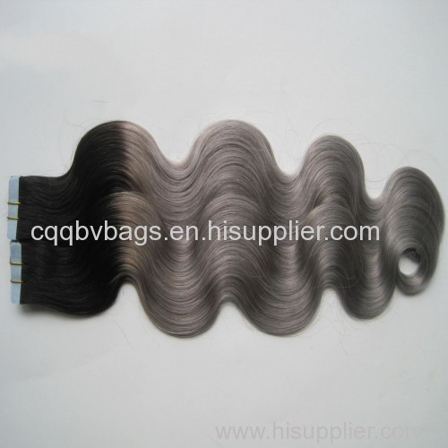 Double drawn thick body wave 100% human hair wholesale cheap curly tape hair extensions