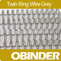 Obinder twin ring wire grey color( nylon coating)