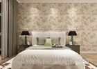 Khaki Color 3D Floral Wallpaper for Wall Decoration / PVC Wall Coverings