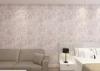 Removable Pink PVC Country Style Wallpaper With Floral Pattern