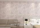 Removable Pink PVC Country Style Wallpaper With Floral Pattern