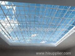 Construction fabrication building light steel space frame roof