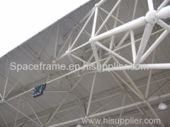 Construction fabrication building light steel space frame roof