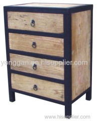wooden furniture with iron frame