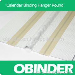 Obinder calendar binding hanger white color customized shape pattern