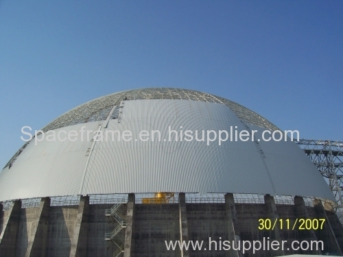 Coal storage shed steel space frame dome steel structure