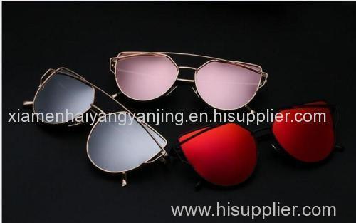 2016xiamenhaiyang New Fashion Sunglasses Men Women Brand Design Sun Glasses Vintage