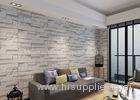 White 3D Stone Pattern Modern Washable Vinyl Kitchen Wallpaper