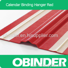 Obinder calendar binding hanger red color customized shape pattern