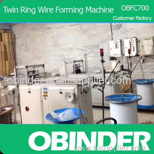 Obinder Double Wire O forming machine from customer factory