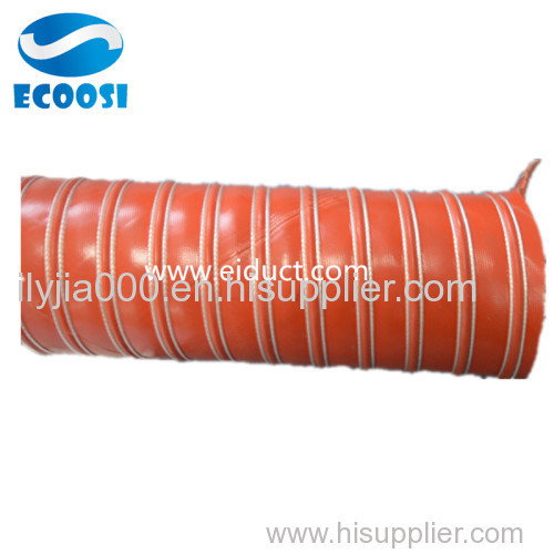 Silicone Coated Glass Fiber Fabric High Temperature Ventilation Hose