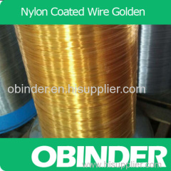 Obinder nylon coated book binding wire golden color