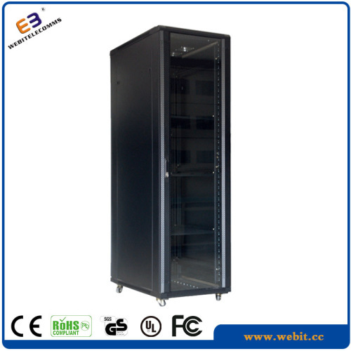 19" glass door data rack cabinet