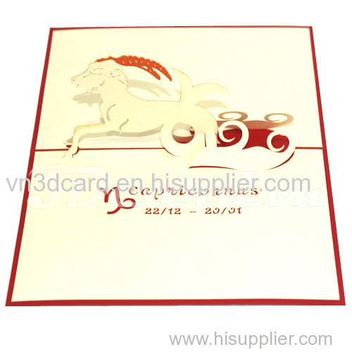 Capricorn-Birthday card-Pop up card-3D card-Handmade card