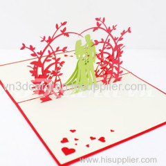 Wedding 4-Wedding Invitation-Laser cut-Pop up card-3D card-Handmade card-Paper cutting