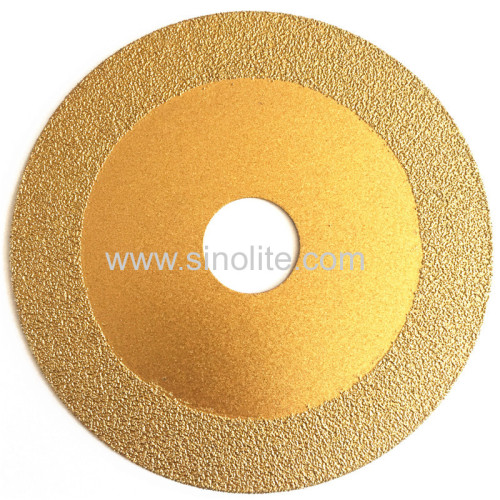 Diamond electroplated saw blade titanium finish