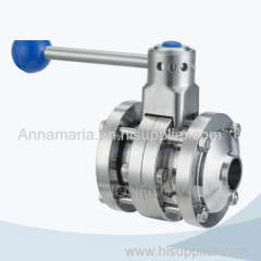 Stainless steel 3 piece butterfly valve