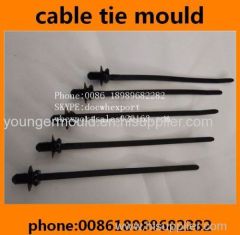 automotive plastic screw head mount nylon cable tie injection moulds