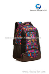 top quality 18 inch girls laptop waterproof bag printed casual backpack