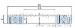 crossed roller bearing split outer ring and integrated inner ring
