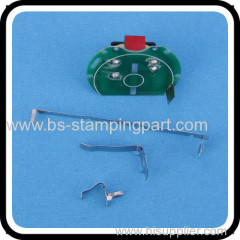 Customized stainless steel battery clip for PCB mounted