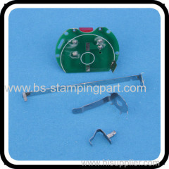 Customized stainless steel battery clip for PCB mounted