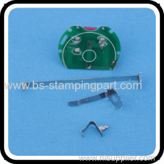 Customized stainless steel battery clip for PCB mounted