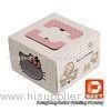 Square 10 Cardboard Folding Cake Boxes Custom Printed For Packaging Cake