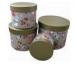 Round Biodegradable Sturdy Base And Lid Cardboard Boxes Christmas Pattern
