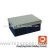 Environmental High Gloss Gift Boxes Silver And Navy Small Rectangular Cardboard Boxes