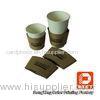 Corrugated Paper Disposable Takeaway Coffee Cup Holders Heat Resistant Brown