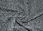 Fancy Tweed Wool Blended Fabric Black and White wool beautiful clothes