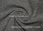 Waterproof Tweed Wool Fabric Grey With Environmental Material Lightweight