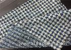 20 Wool Fancy Tweed Wool Fabric Blue / White Color For Garments