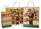 Custom Printed Paper Shopping Bags Twisted Paper Handle Bottom Cardboard Design