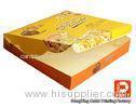 Yellow Cool Small Empty Folding Pizza Box Recycling Glossy Lamination Craft