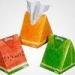 Colorful Eco Triangle Cardboard Boxes Fruit Shaped For Tissue Paper Packaging