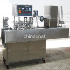 Automatic cup filling and sealing machine