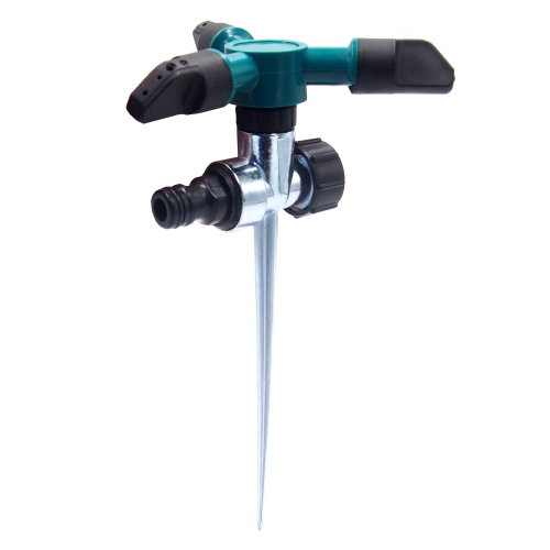 Zinc spike lawn water spray sprinkler