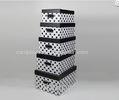 Black White Handmade High Gloss Gift Boxes Recetangle with Flushed Lid