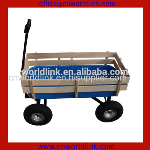 High Quality Beach and Garden Steel with Wooden Wagon Baby Cart