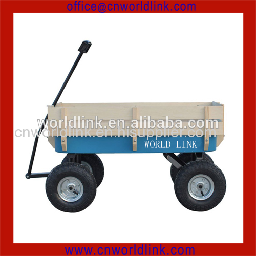 High Quality Beach and Garden Steel with Wooden Wagon Baby Cart