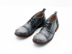 Fashion Round Toe Men Leather Shoes