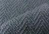 Beautiful Grey Herringbone Wool Fabric Super Soft For Men Suiting