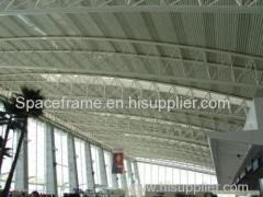 Steel truss structure waiting room hall galvanized roof