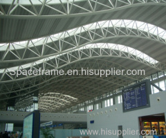 Steel truss structure waiting room hall galvanized roof