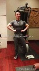 Men's Elastic Tights Fitness Short Top T-shirt